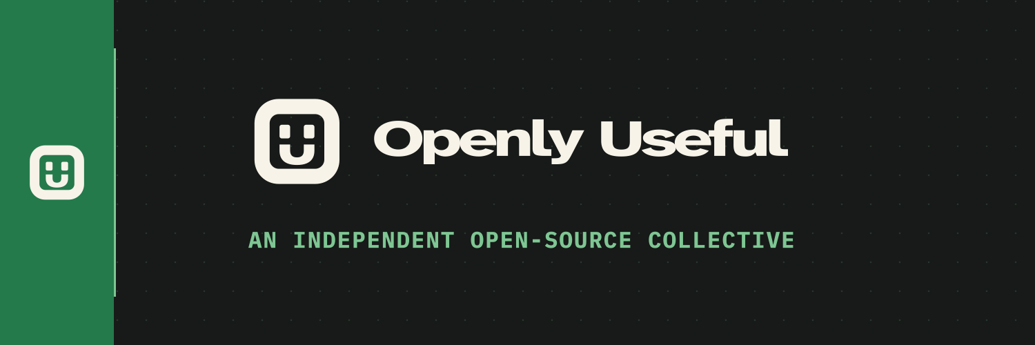 Openly Useful dark community profile header