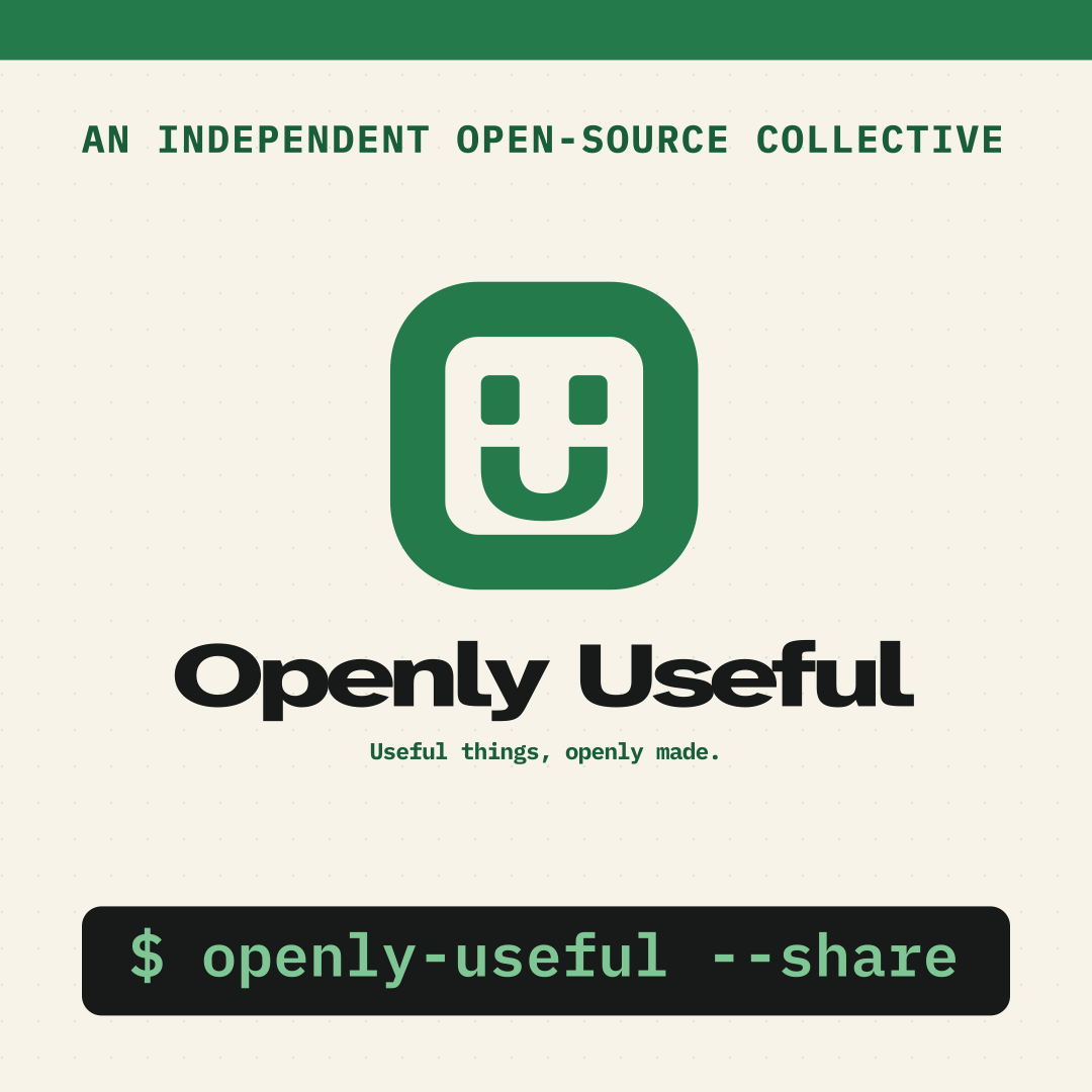 Square Openly Useful identity post